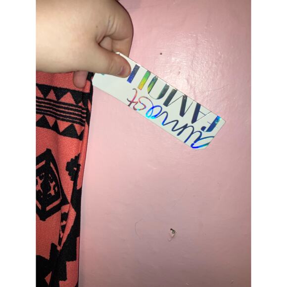 NWT Almost Famous Aztec pink and black knee length dress size large - Picture 4 of 7